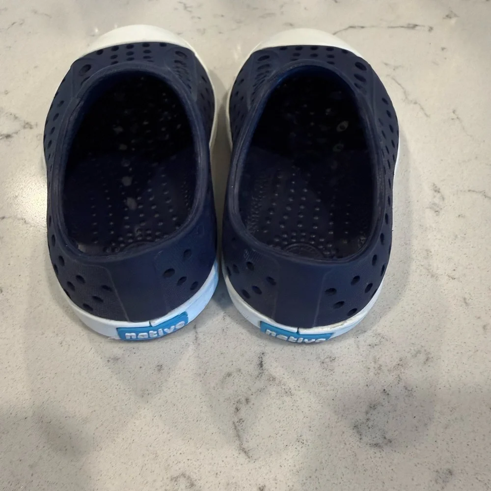 Native Kids Navy and White Slip-On Water Shoes